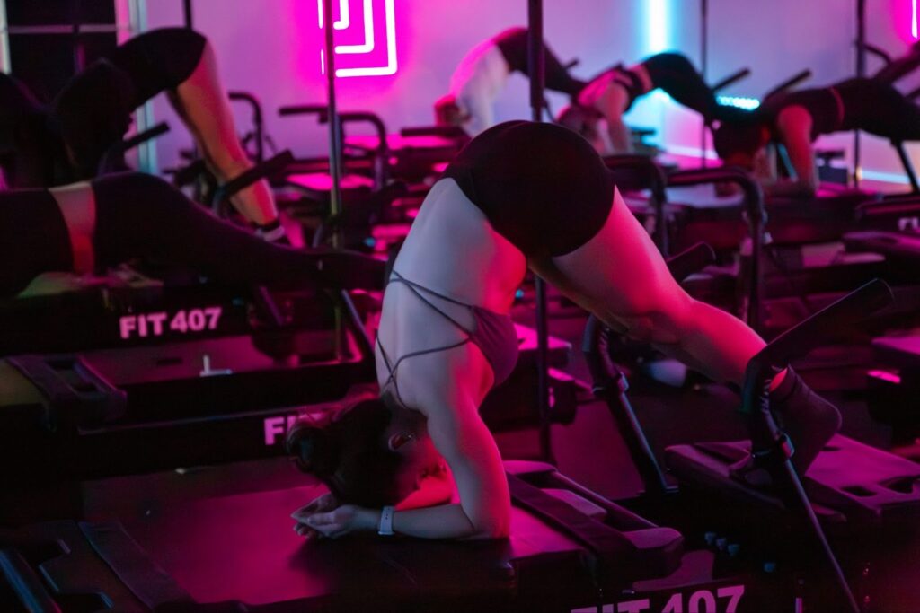 image showing expert pilates class